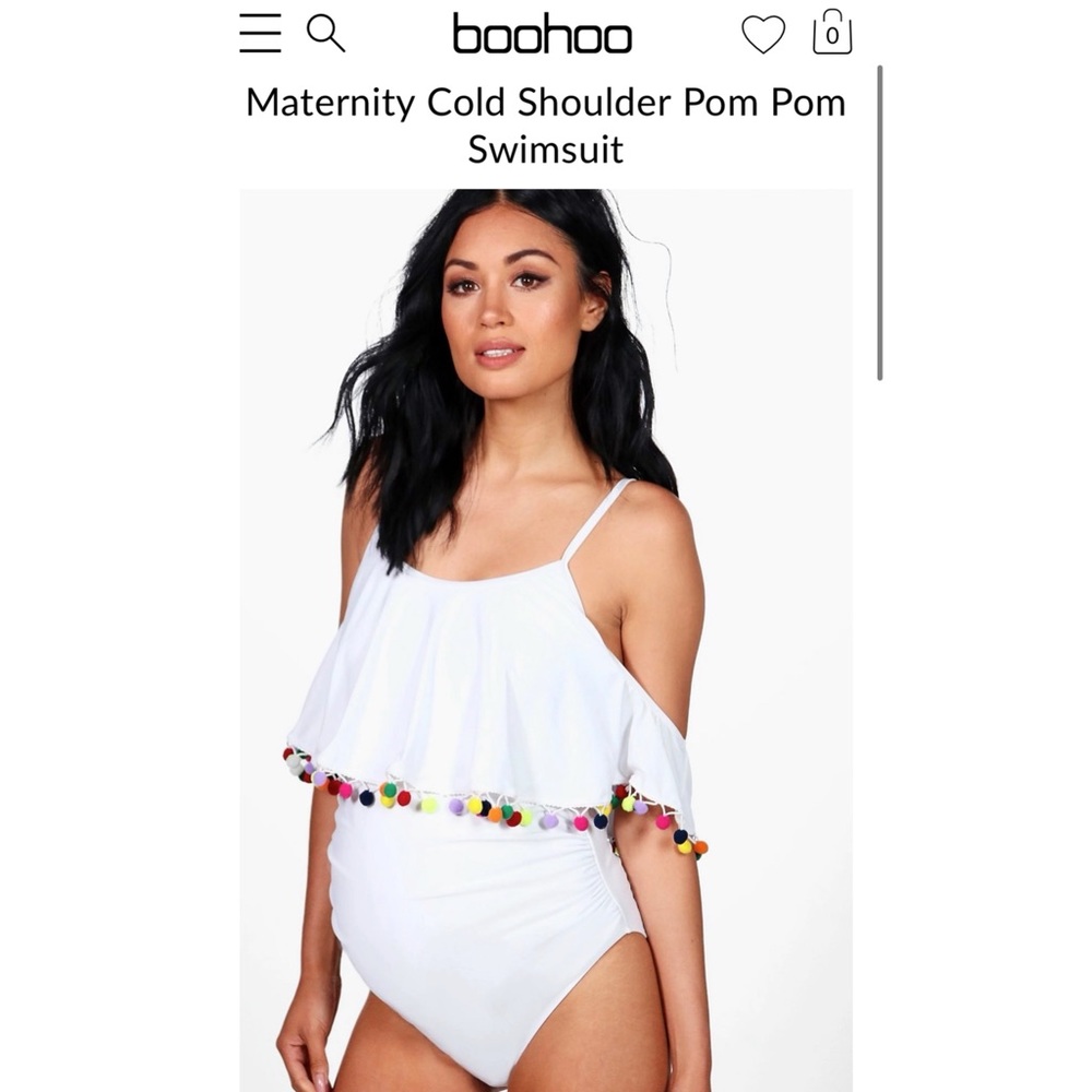 Boohoo Maternity PomPom Swimsuit